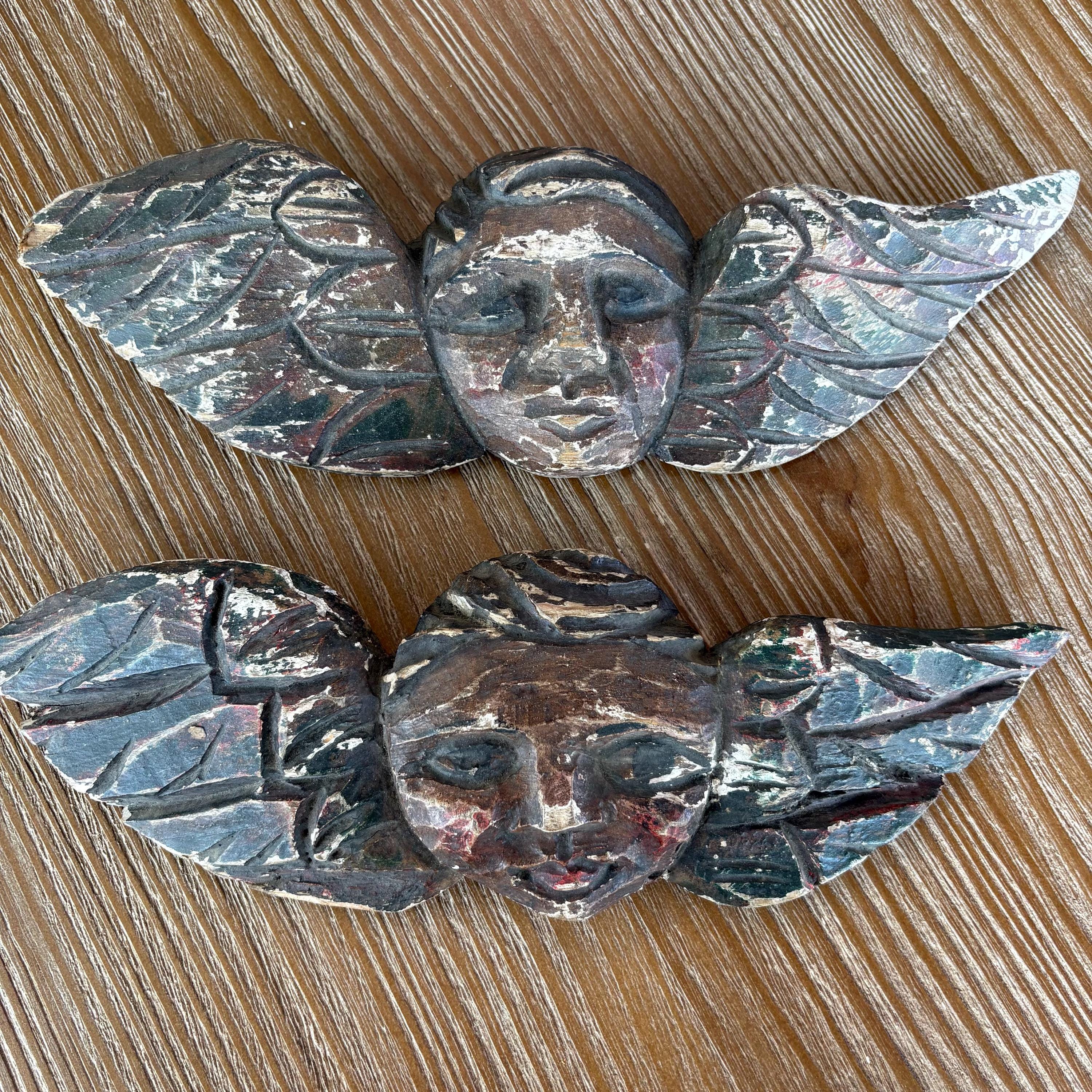 Antique Wood Angel - Etsy