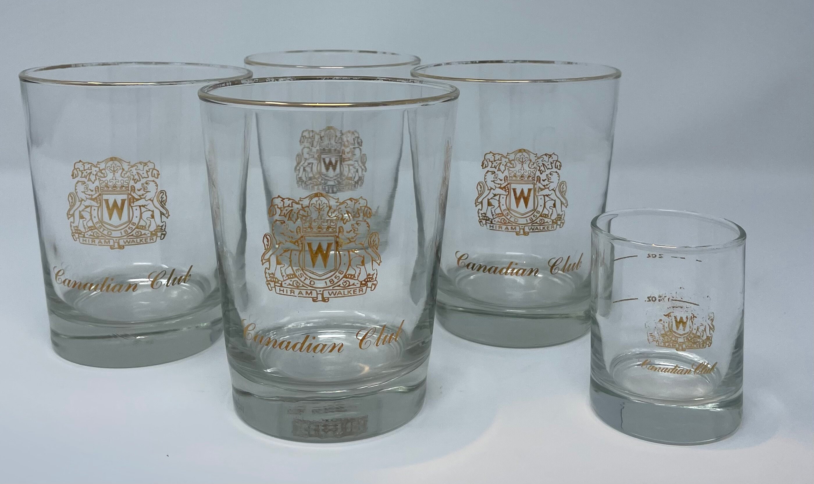 Image hình ảnh hình ảnh William Boving - Set of 4 Vintage Canadian Club Lowballs With Hiram Walker 