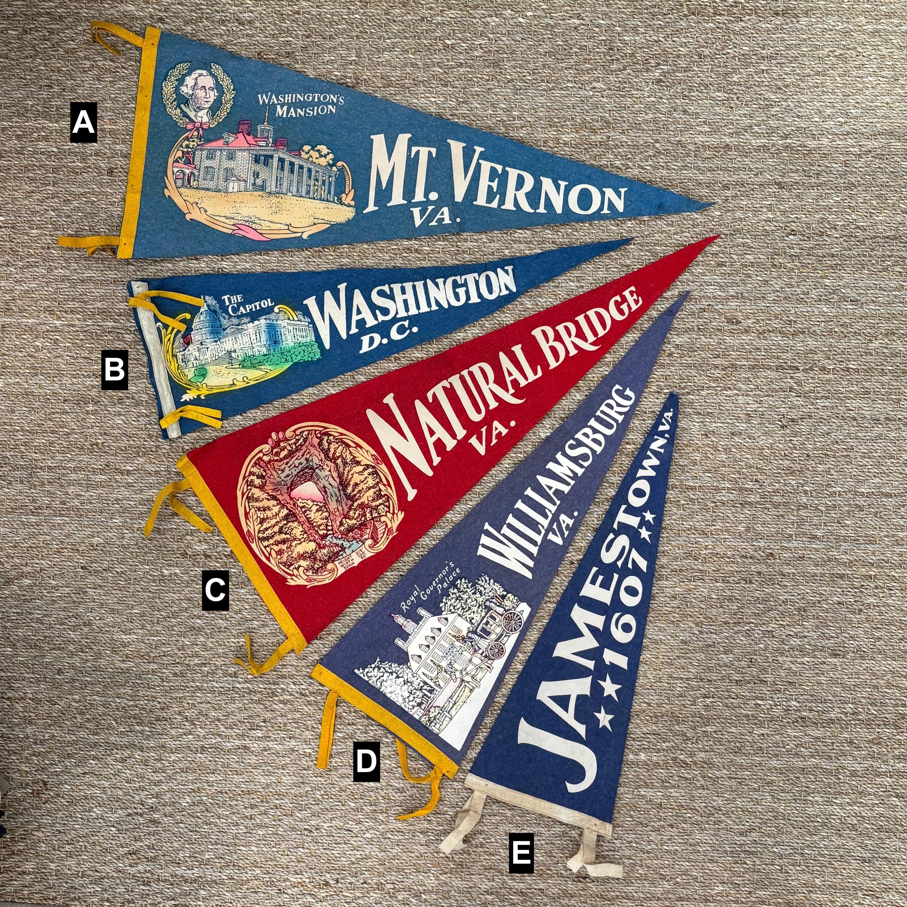 Vintage Usa Souvenir Pennants - Etsy