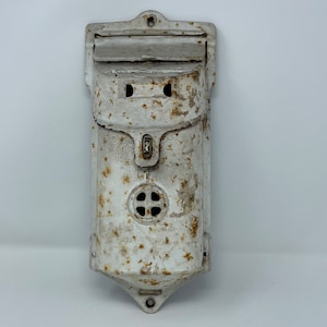 Antique Griswold Cast Iron Mailbox: USPS Wall Mounted Letter Box