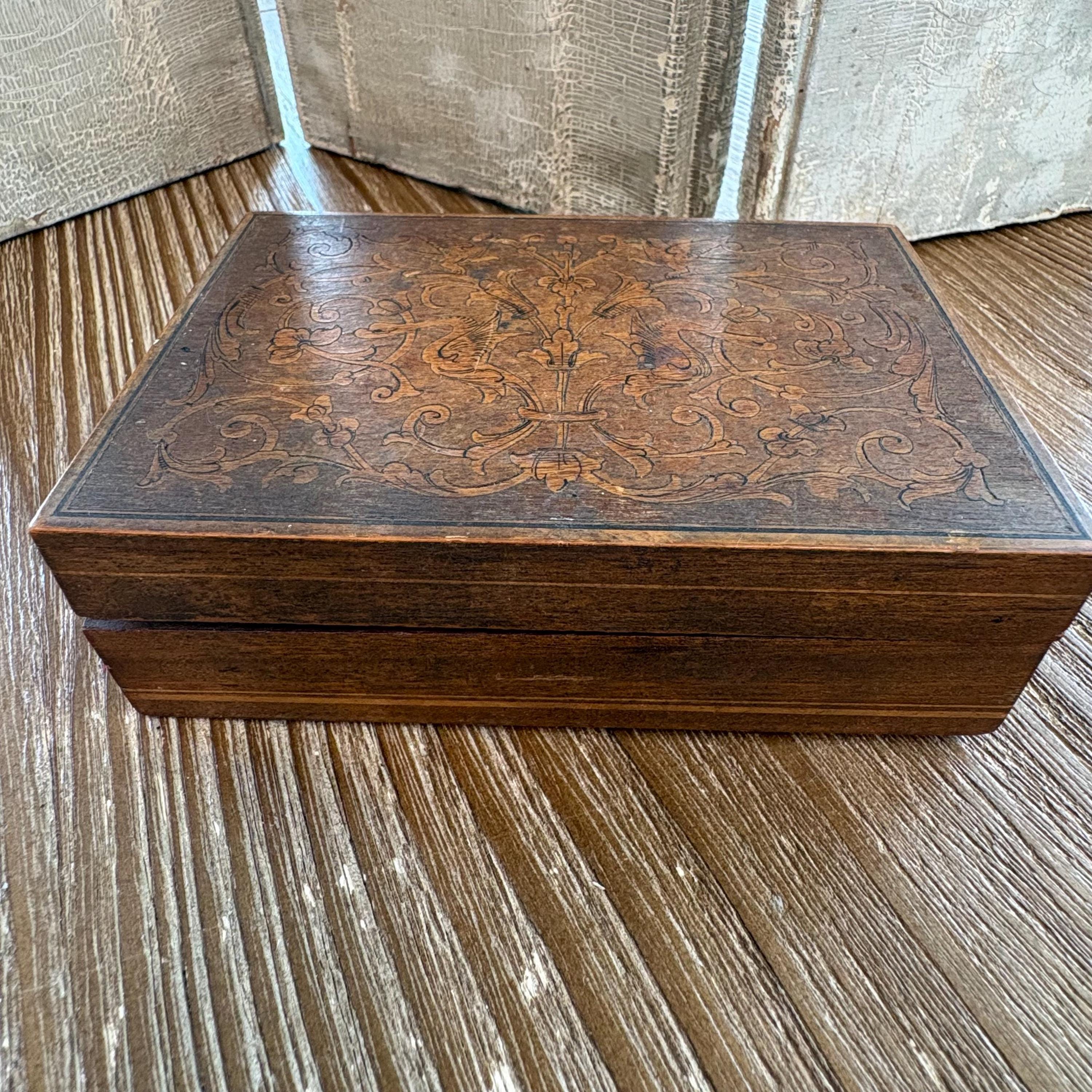 Inlaid Wood Box - Etsy