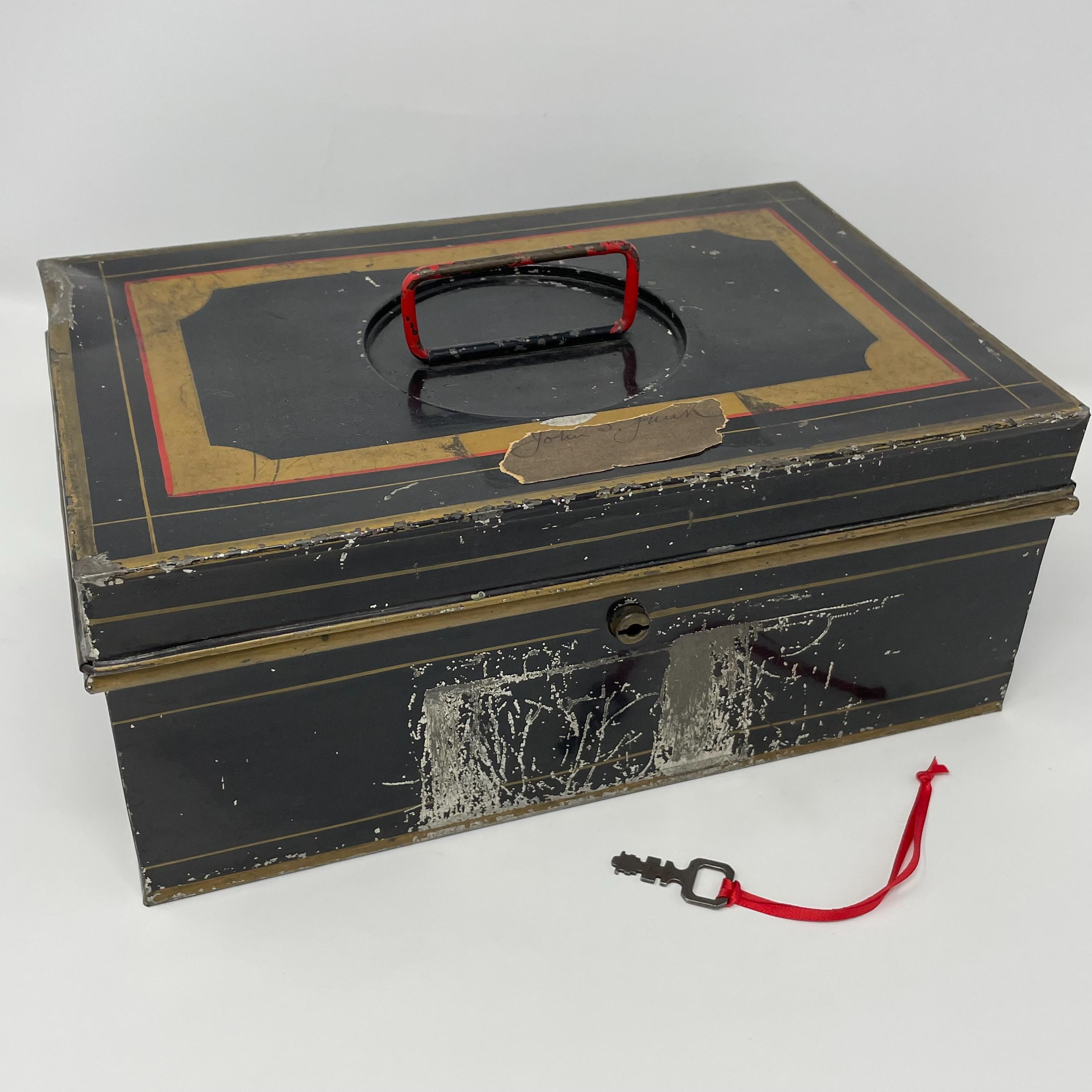 Antique Metal Document Box With Working Lock & Key - Etsy
