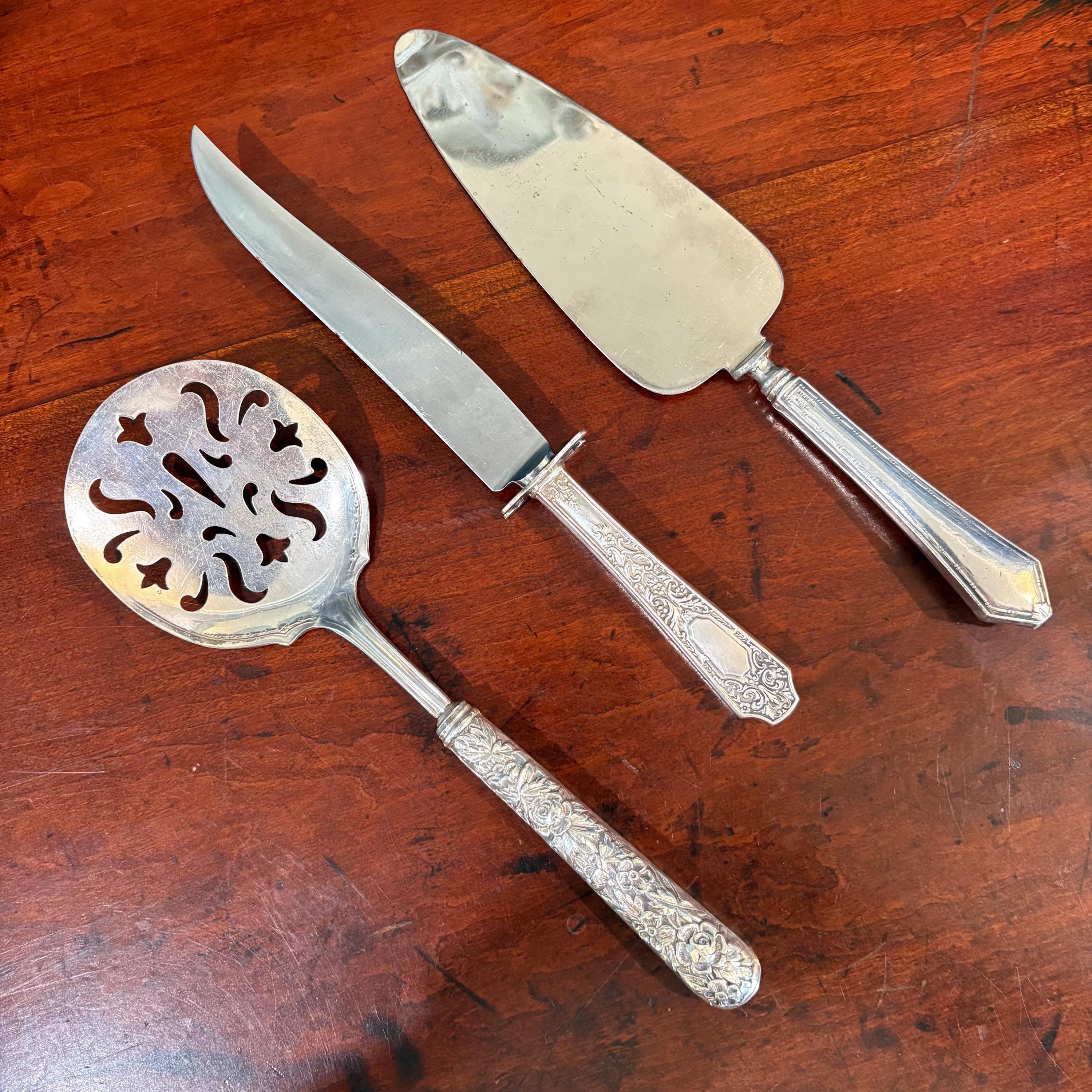   ペストリーサーバー STERLING 純銀製 Antique Sterling Silver Pie Server - Etsy