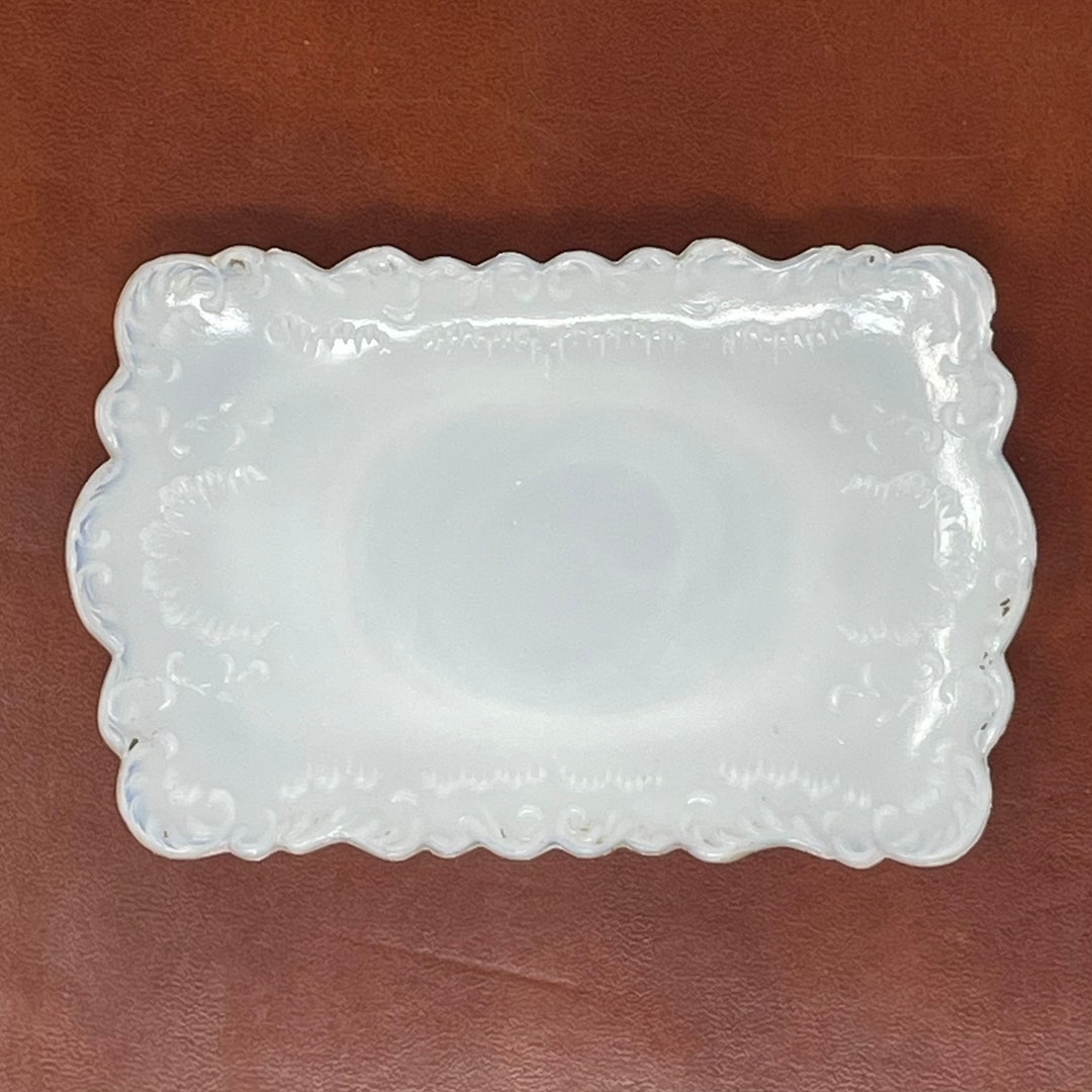 Victorian Vanity Tray Milk Glass Vanity Tray Dithridge Etsy
