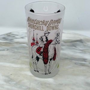 1962 Kentucky Derby Glasses from Churchill Downs, 5 matching glasses available, Kentucky Derby memorabilia, Churchill Downs memorabilia image 1
