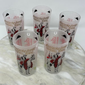 1962 Kentucky Derby Glasses from Churchill Downs, 5 matching glasses available, Kentucky Derby memorabilia, Churchill Downs memorabilia image 8