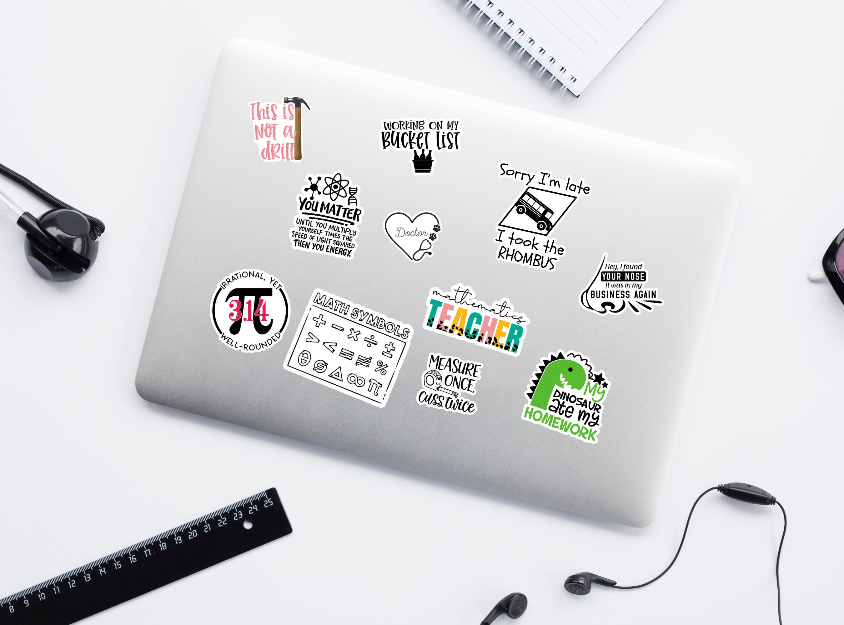 A Wise Doctor Once Wrote Sticker, Doctor Illegible Handwriting Sticker Decal, Waterproof and