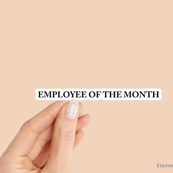 Employee of the Month Decorative Sticker, Work Employee Related Fun Sticker Decal (E-A23)