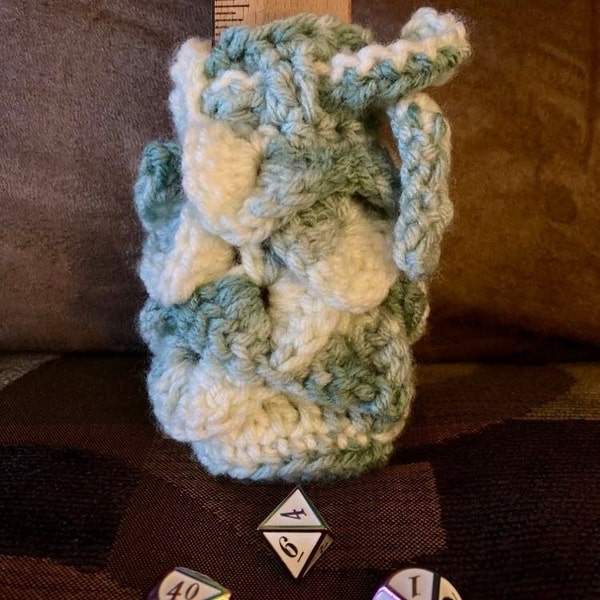 Crochet Dragon Scale Dice Pouch Etsy