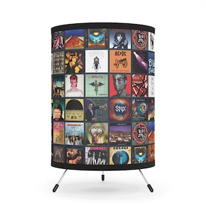 Tripod Lamp, Classic Rock Album Lamp, Classic Rock Decor, Music Decor, Retro Lamp, Vintage Lamp, Novelty Lamp, Home Decor, Gift for Music