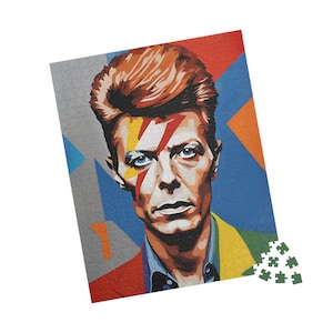 David Bowie Art Adult Jigsaw Puzzle(252, 520, 1014-piece) David Bowie Puzzle, Famous Singer Puzzle, David Bowie Lover Gift, David Bowie Gift