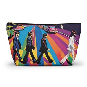 The Beatles Abbey Road Art Accessory Pouch T-bottom, The Beatles Bag, The Beatles Pencil Case, The Beatles Art Gift, The Beatles Lover gift