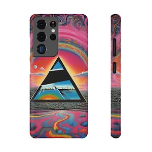 Pink Floyd Phone Case, Dark Side of The Moon Art Phone Case With Card Holder, Pink Floyd Samsung Case, Pink Floyd iPhone Case, Classic Rock