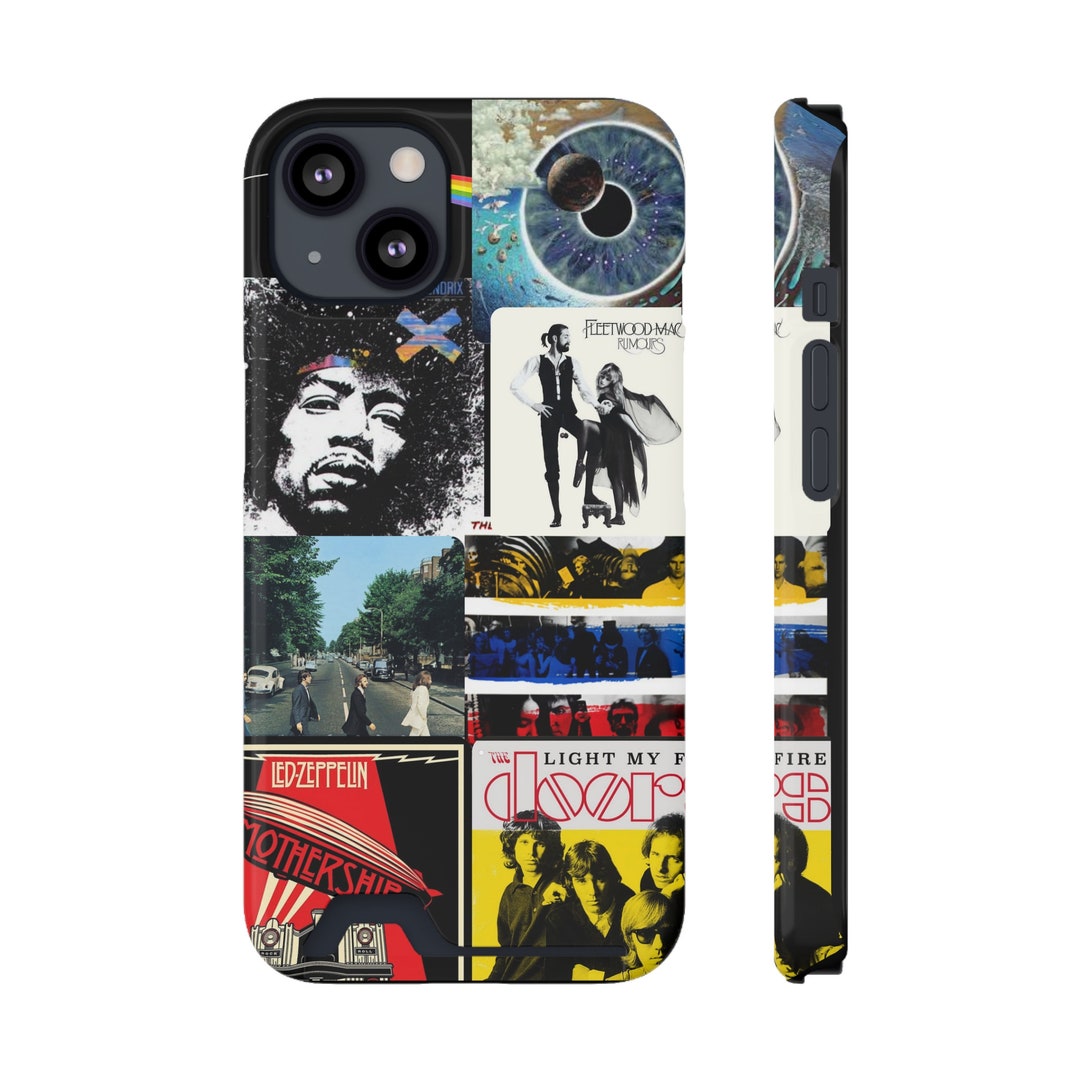 Classic Rock Album Phone Case With Card Holder, 60s and 70s Rock Phone ...