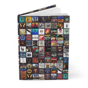 Music Lover Hardcover Journal, Classic Rock Albums Diary, Band Memorabilia Notebook, Vinyl Record Gift, Retro Music Journal, Music Collector