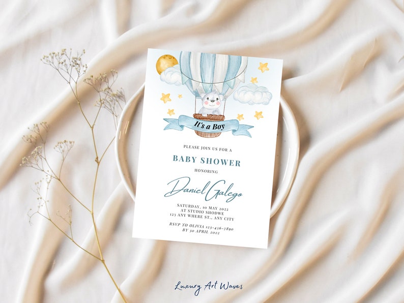 Boy Baby Shower Template It's a Boy Baby Shower Etsy