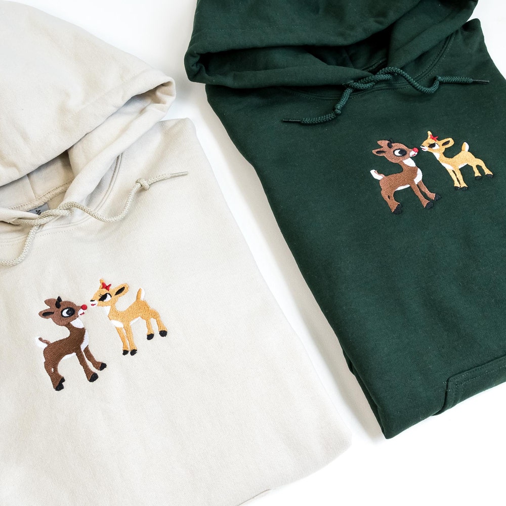 Christmas Christmas Sweatshirt, Christmas Embroidered Hoodie, Retro Christmas Hoodie, Vintage Christmas Sweatshirt, Retro Reindeer Christmas Shirt Holiday Sweatshirt Men Women Shopmytshirts