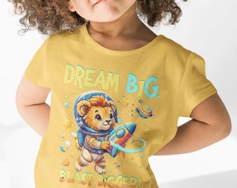 Toddler Space Adventure Tee: Dream Big Cotton Kids Shirt