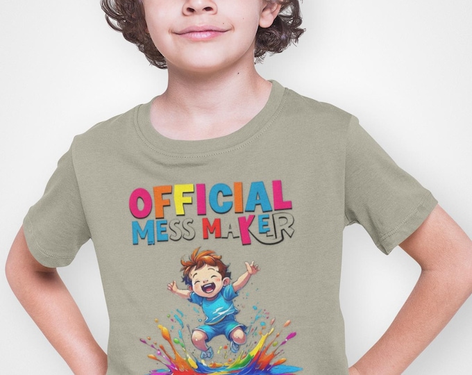Mess Maker Toddler Tee: Playful Kids Cotton Shirt