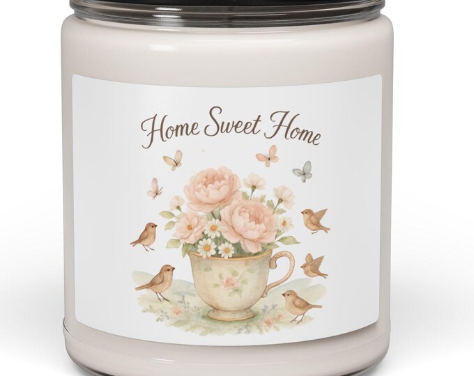 Vintage Floral Teacup Bouquet Candle | Scented Soy Candle