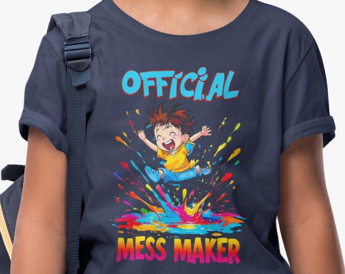 Official Mess Maker Toddler Tee: Playful Kids T-Shirt