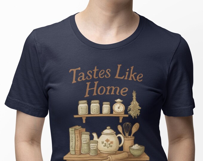 Unisex Jersey Tee, Tastes Like Home, Cotton Graphic Shirt