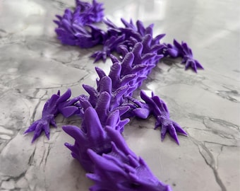 3D Printed Dragon Figurine – Detailed Fantasy Desk Decor, PLA Art Toy