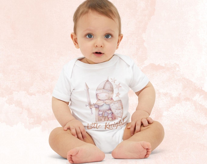 Personalized Knight Baby Bodysuit, Cute Infant Jersey One Piece for Newborns, Baby Shower Gift, Toddler Costume, Adventure Theme