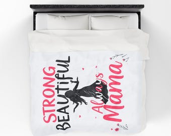 Mama Plush Blanket, Soft Throw for Moms, Mother's Day Gift