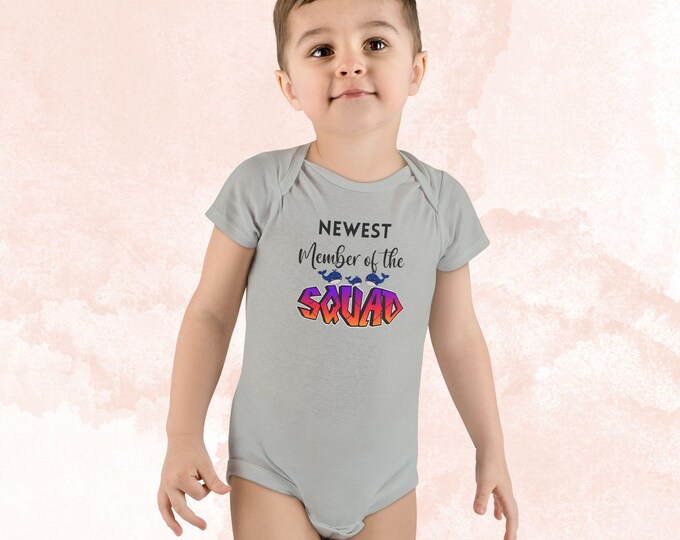 Baby Onesie, Newest Member of the Squad, Cute Baby Bodysuit, Newborn Gift, Baby Shower Outfit, Unicorn Theme, Toddler Clothing