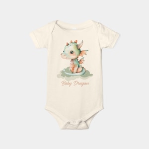 Baby Dragan Bodysuit, Cute Infant Jersey One Piece for Newborns, Baby Shower Gift, Toddler Costume, Adventure Theme