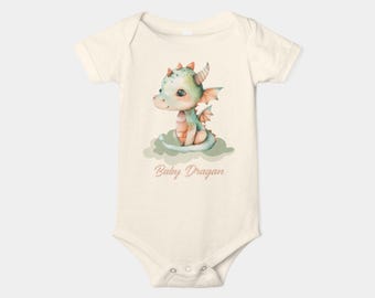 Baby Dragan Bodysuit, Cute Infant Jersey One Piece for Newborns, Baby Shower Gift, Toddler Costume, Adventure Theme