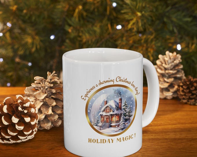 Celebrate the Holiday Season with a Holiday Magic House Mug  ,Christmas Gift, Funny Christmas Mug, Merry Christmas Mug,11oz,15oz