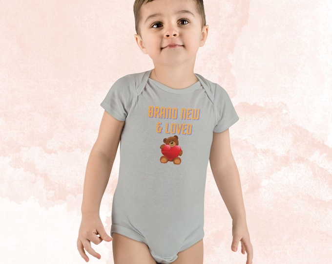 Baby Onesie, Loved Bear Theme, Cute Baby Bodysuit, Newborn Gift, Baby Shower Outfit, Toddler Clothing, Brand New