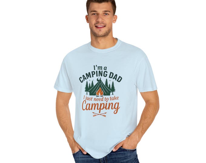 Camping Dad T-Shirt, Unisex Outdoor Tee, Father's Day Gift, Nature Lover Shirt, Camping Apparel, Summer Adventure Top