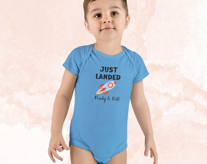 Racket Theme Baby Onesie, Cute Newborn Gift, Baby Shower Outfit, Toddler Clothing, Just Landed Bodysuit