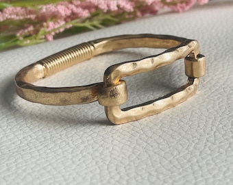 Hammered Bracelet For Women Gold Bangle  Bracelet Hammered Bangle Statement Bracelet Gift For Her ThePeachTulipCo