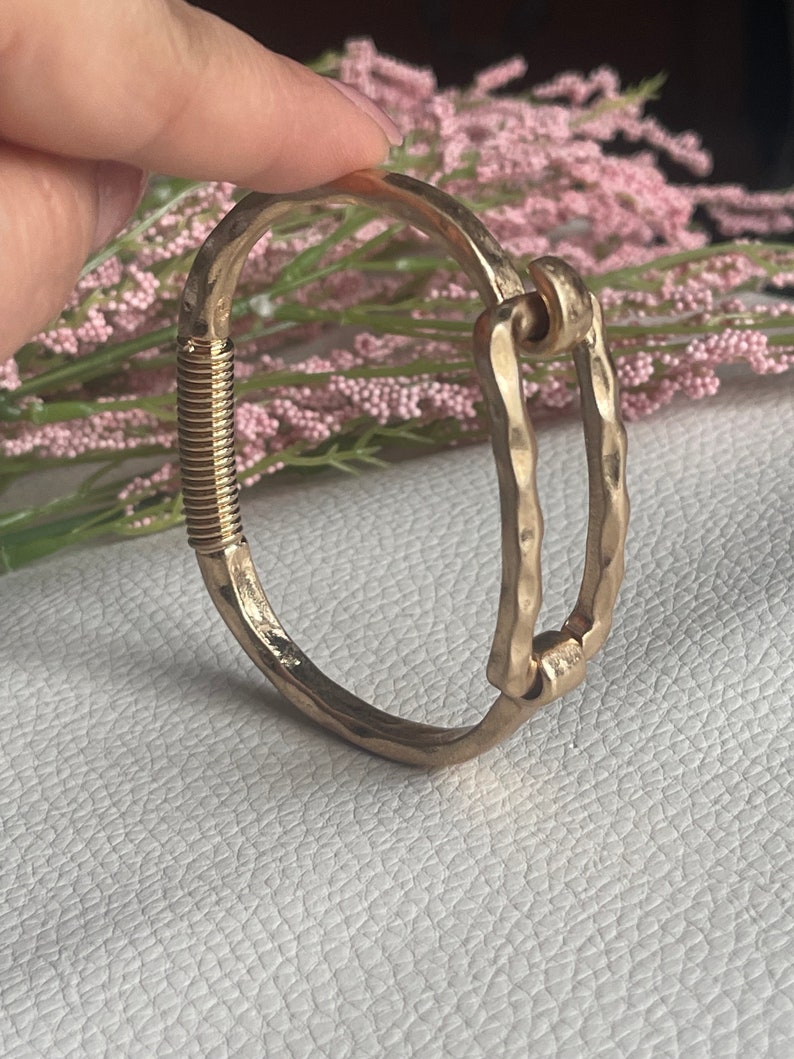 Hammered Bracelet for Women Gold Bangle Bracelet Hammered Etsy