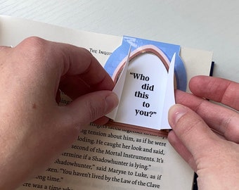 Who Did This To You Magnetic Bookmark, Funny Bookish Gift