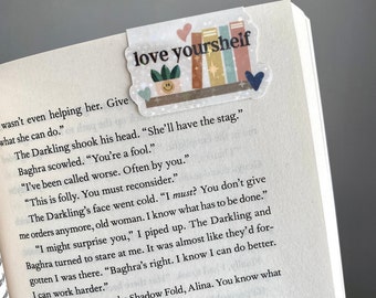 Love Yourshelf Magnetic Bookmark Template: DIY Cutting Machine File (PNG)