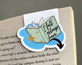 I fell asleep here bookmark, magnetic bookmark, Cricut craft, Cricut bookmark template, bookmark template, Cricut PNG bookmark template