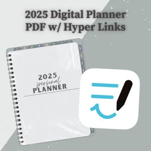 2025 Digital Planner PDF for GoodNotes with Hyper Links, digital planner, GoodNotes, iPad planner, digital trackers, digital mood tracker