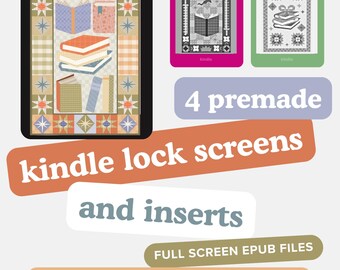 Patchwork Kindle Lockscreen & Inserts: Quilt Inspired (PDF Downloadable Files)