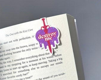 Destroy Me Magnetic Bookmark: Romance Novel Gift (PNG File)