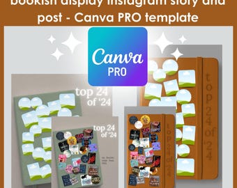 Bookish Instagram Story & Post Canva Pro Templates