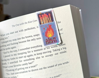 Slow Burn Magnetic Bookmark: Matchbox Design (PNG File)