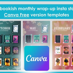conclusione mensile della storia libresca di instagram modelli gratuiti canva, modelli libreschi canva, modelli bookstagram, modelli versione gratuita canva