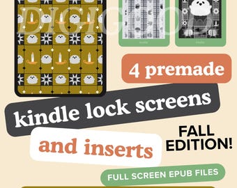 Fall Patchwork Kindle Lockscreen & Inserts: Quilt Inspired (PDF Downloadable Files)