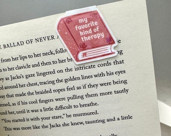 my favorite kind of therapy magnetic bookmark diy scissor or cutting machine file bookish craft, magnetic bookmark, book craft