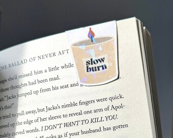 Slow Burn Magnetic Bookmark PNG File: Cutting Machine File